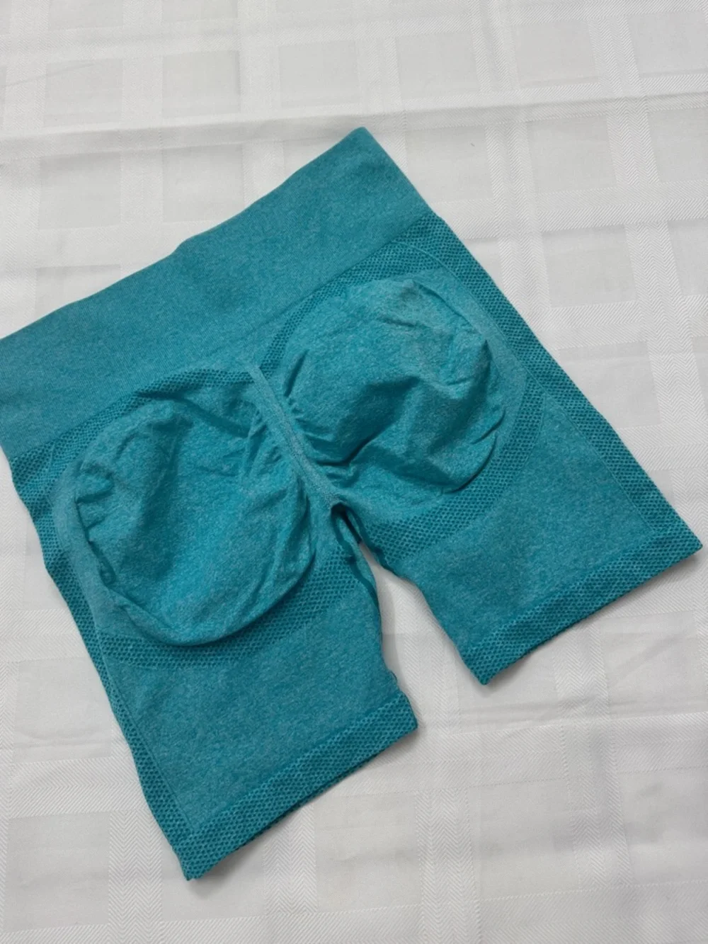 NEW 4pc Seamless Scrunch Booty Workout Shorts Coral, Teal, Blue,Charcoal